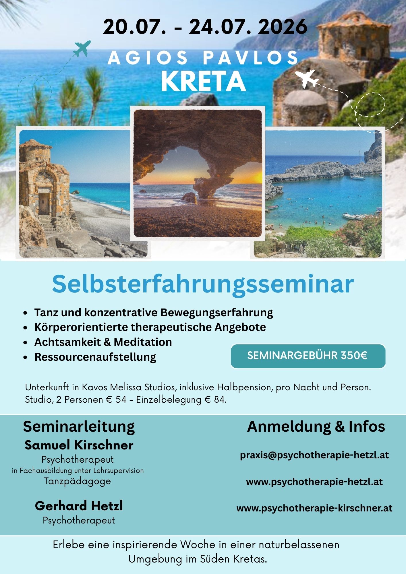 Selbsterfahrungsseminar Kreta Juli 2026 – Vorschau